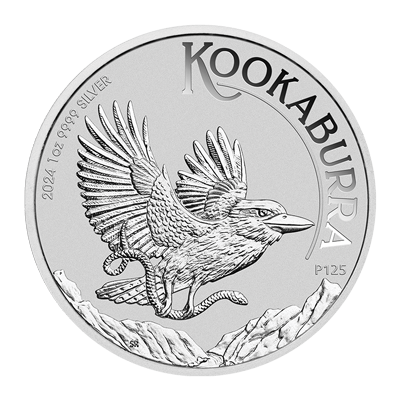 A picture of a 1 oz Silver Australian Kookaburra (2024)